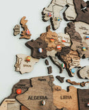 Mapa mundi 3D decoração de parede