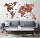 Mapa mundi 3D decoração de parede