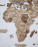 Mapa mundi 3D decoração de parede