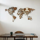 Mapa mundi 3D decoração de parede