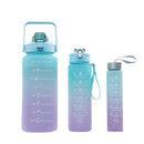 Kit 3 garrafas de agua Motivacional 2 Litros Squeeze Com Frase - Loja Easy Express