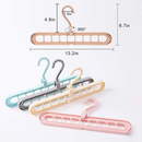 KIT 10 UND Cabides Mágico Organizador 9 Furos MultiDobrável Promocao - Cor Aleatória