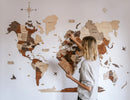 Mapa mundi 3D decoração de parede