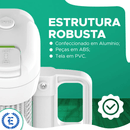 Portão De Segurança Retrátil Para Bebês, Crianças E Pets Com Tela De Pvc, Alumínio E Abs Branco