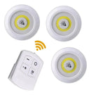 Kit 3 Lâmpadas de Led Spot Sem fio Ameryk - Acompanha Controle Remoto - Loja Easy Express