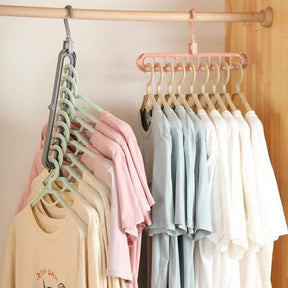 KIT 10 UND Cabides Mágico Organizador 9 Furos MultiDobrável Promocao - Cor Aleatória