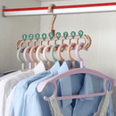 KIT 10 UND Cabides Mágico Organizador 9 Furos MultiDobrável Promocao - Cor Aleatória