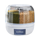 Dispenser Giratório para Cereais e Grãos com 6 Compartimentos