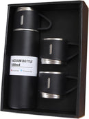 Garrafa térmica dupla camada inox 500ml com 2 xícaras - Loja Easy Express