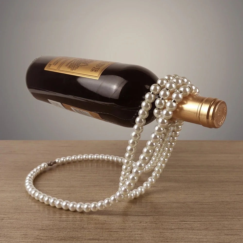 Suporte luxuoso para garrafas de vinho