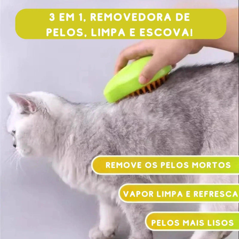 PetAir - Escova de Limpeza a Vapor 3 em 1 Recarregável para Cães e Gatos - Loja Easy Express