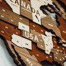 Mapa mundi 3D decoração de parede