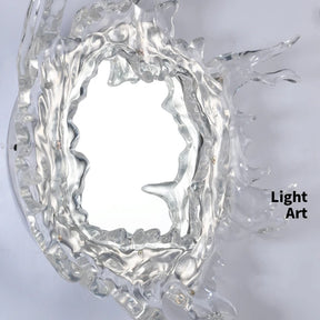 Espelho splash com luz de fundo moderna