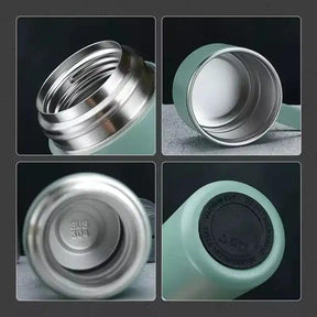 Garrafa térmica dupla camada inox 500ml com 2 xícaras - Loja Easy Express