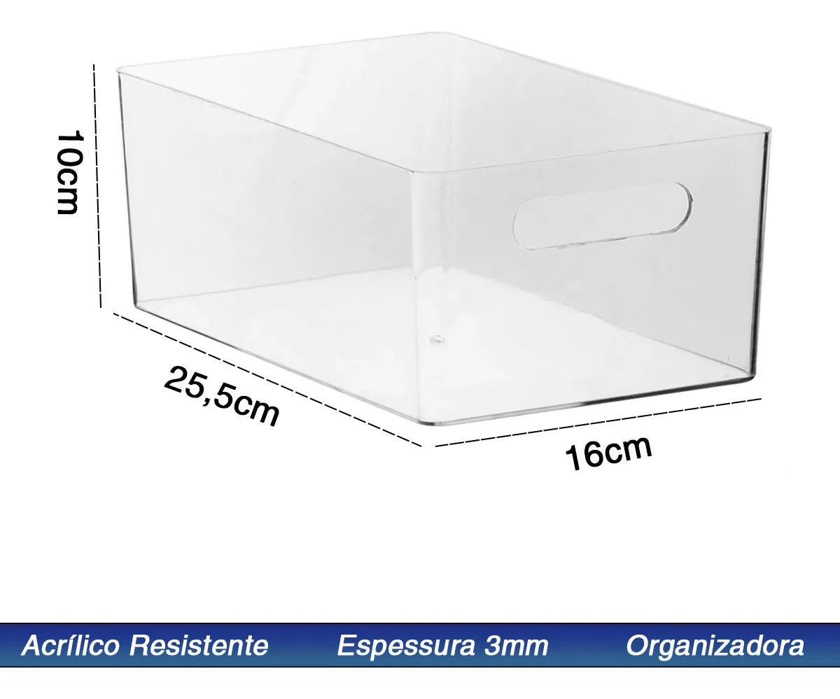 Caixa Organizadora Multiuso em Acrílico