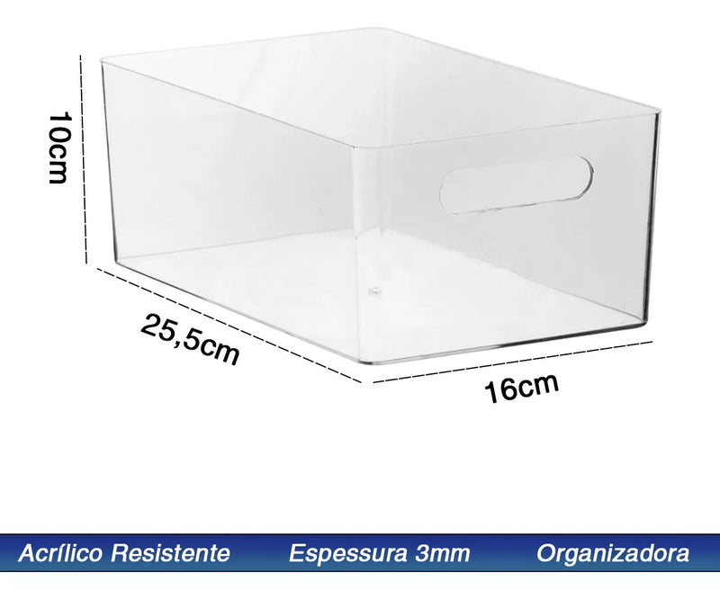 Caixa Organizadora Multiuso em Acrílico