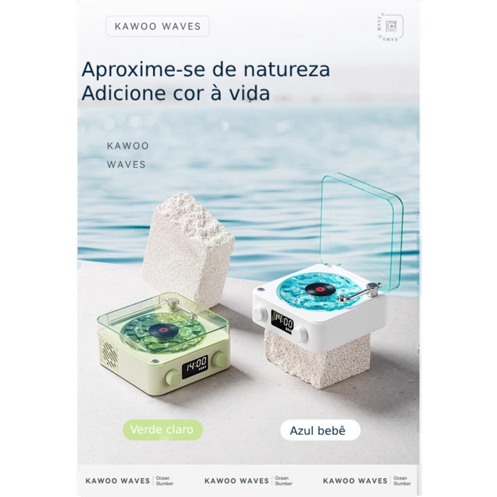 Mini alto-falante Bluetooth de vinil KAWOO