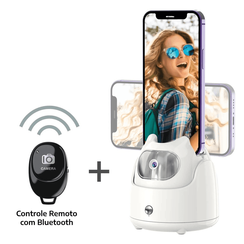 Suporte de Celular 360° com Reconhecimento Facial por IA° - Loja Easy Express