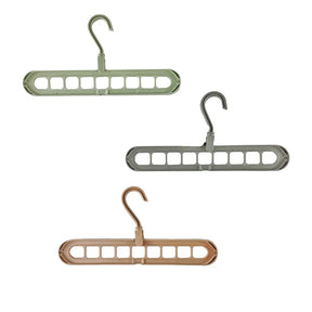 KIT 10 UND Cabides Mágico Organizador 9 Furos MultiDobrável Promocao - Cor Aleatória