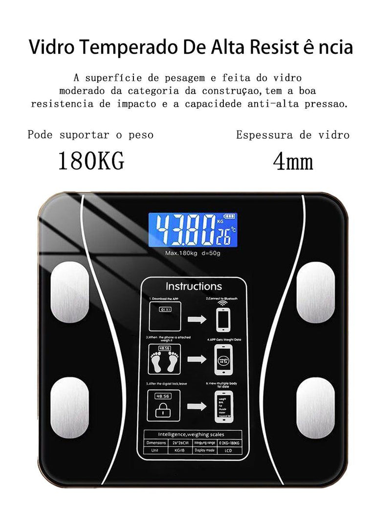 Balança Digital de Bioimpedância Bluetooth Original - Loja Easy Express