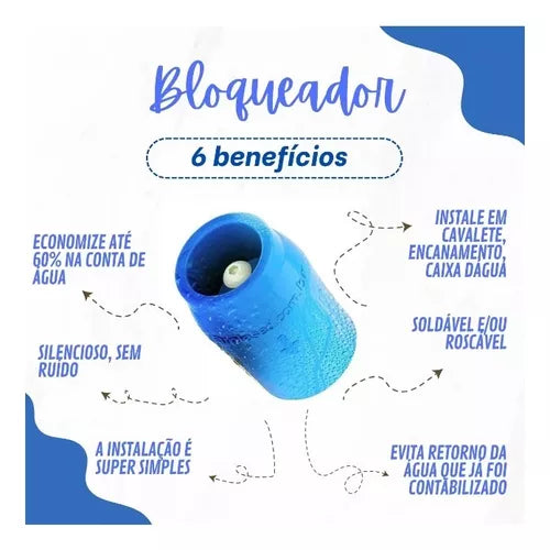 Bloqueador De Ar Premium Hidrômetro Redutor De até 90% na Conta De Água