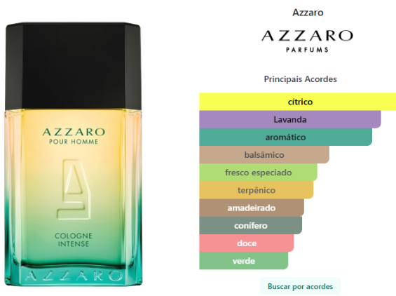 Azzaro Pour Homme Cologne Intense Eau de Toilette Masculino