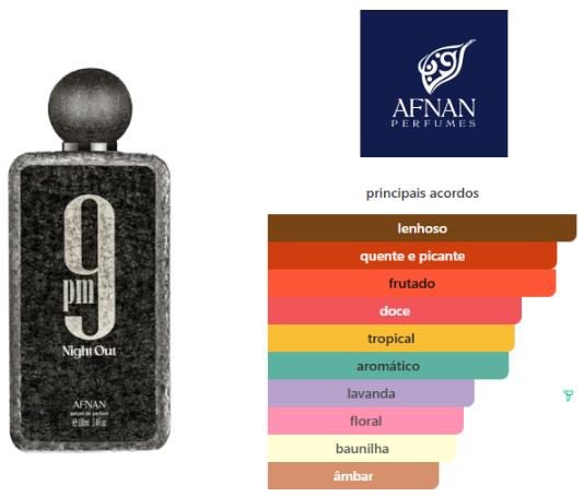Afnan 9pm Night Out Extrait De Parfum Masculino 100ml