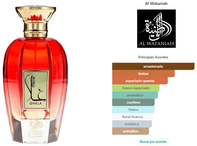 Ghala Al Wataniah Árabe Feminino Eau de Parfum 100ml