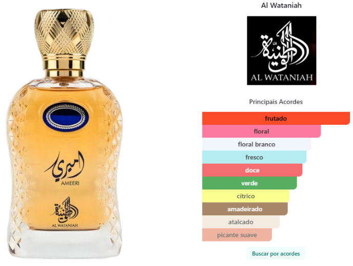 Al Wataniah Ameeri  Árabe Feminino Eau de Parfum 100ml