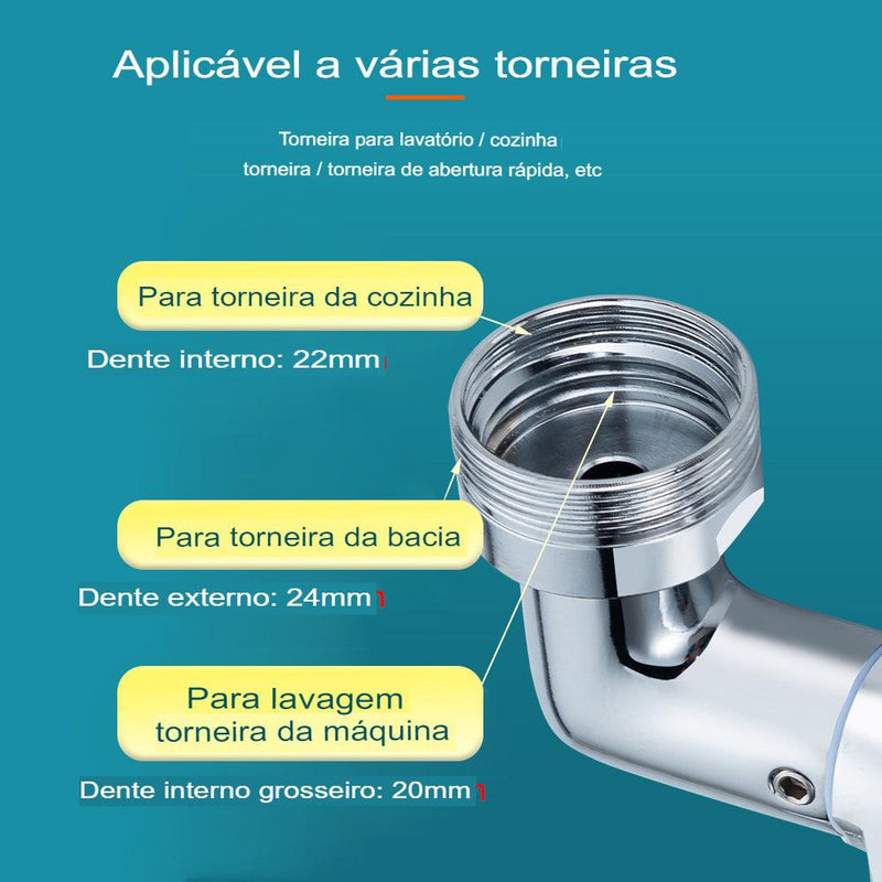 Extensor de Torneira Universal Com Rotação de 360°