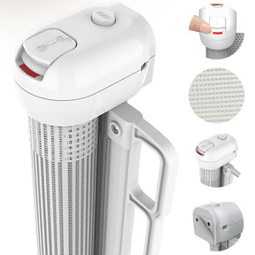 Portão De Segurança Retrátil Para Bebês, Crianças E Pets Com Tela De Pvc, Alumínio E Abs Branco