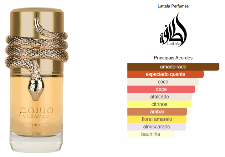 Musamam White Intense Lattafa Eau de Parfum - Perfume Unissex 100ml