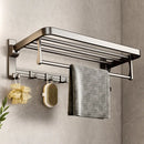 Porta Toalha Suporte Toalheiro Banheiro Duplo Aço Inox Premium