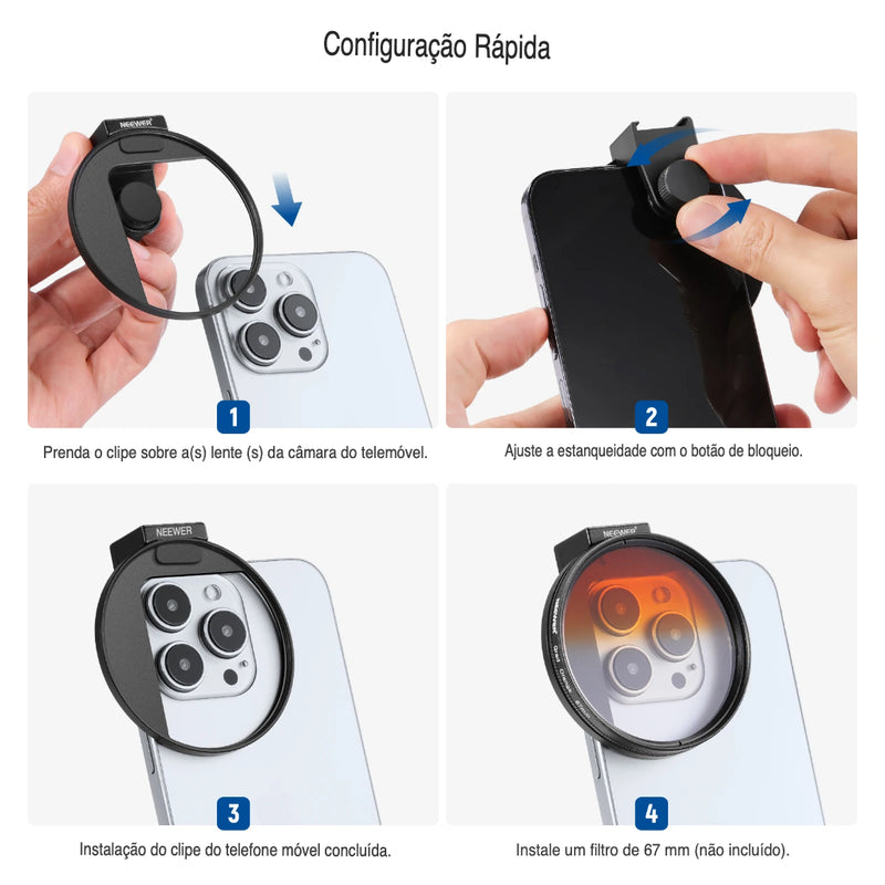 Suporte de Filtro de Lente NEEWER com Rosca de Ajuste