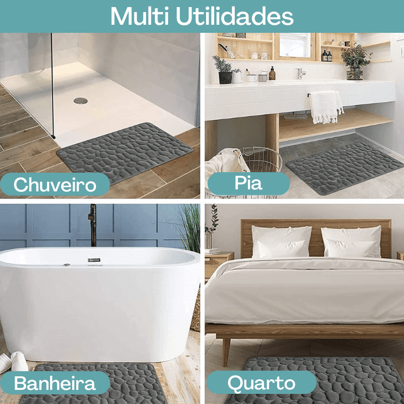 Tapete macio para banheiro Absorvente, Impermeável e Antiderrapante - Loja Easy Express