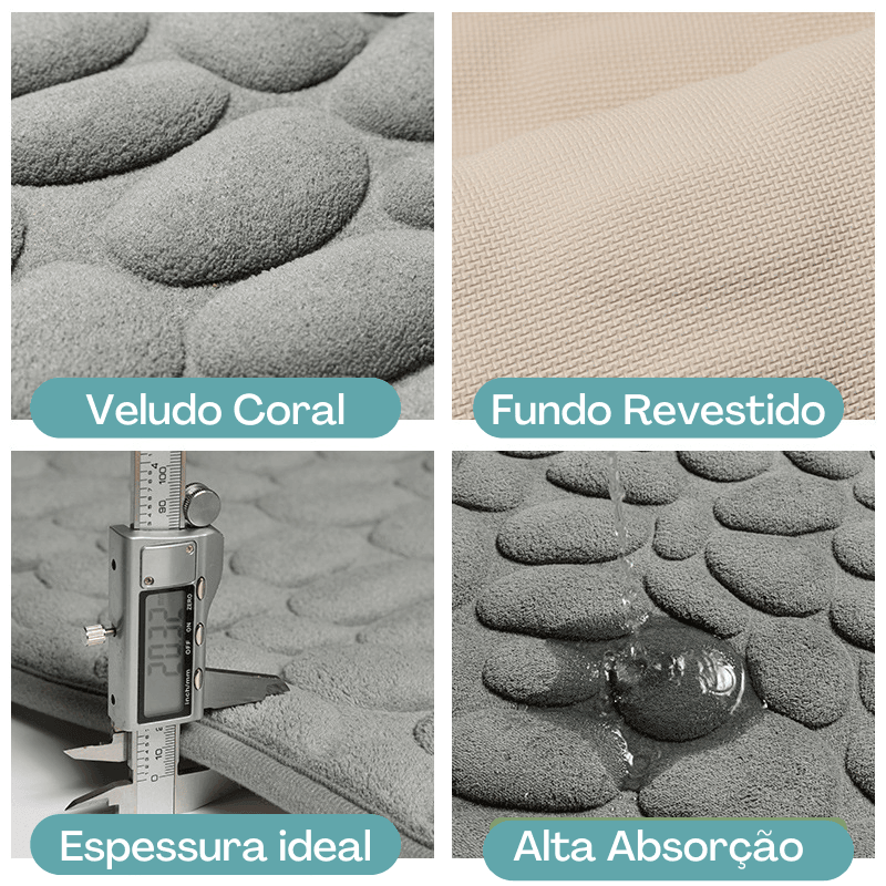 Tapete macio para banheiro Absorvente, Impermeável e Antiderrapante - Loja Easy Express