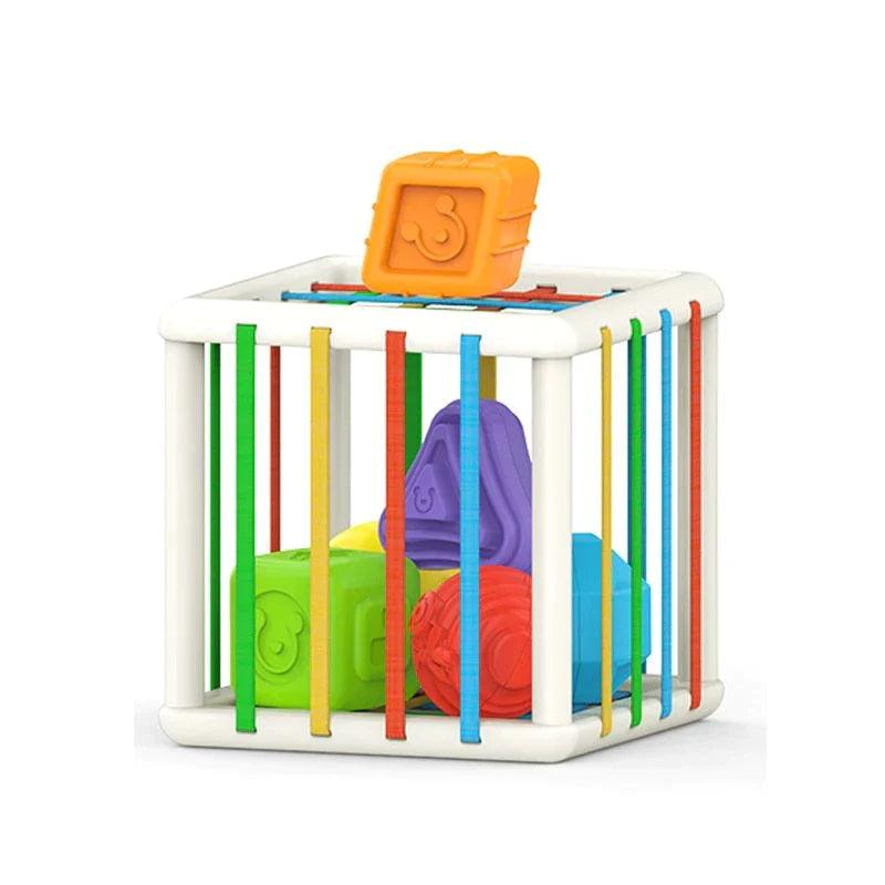 Cubo Educativo Montessori com Trama e Formas - Loja Easy Express