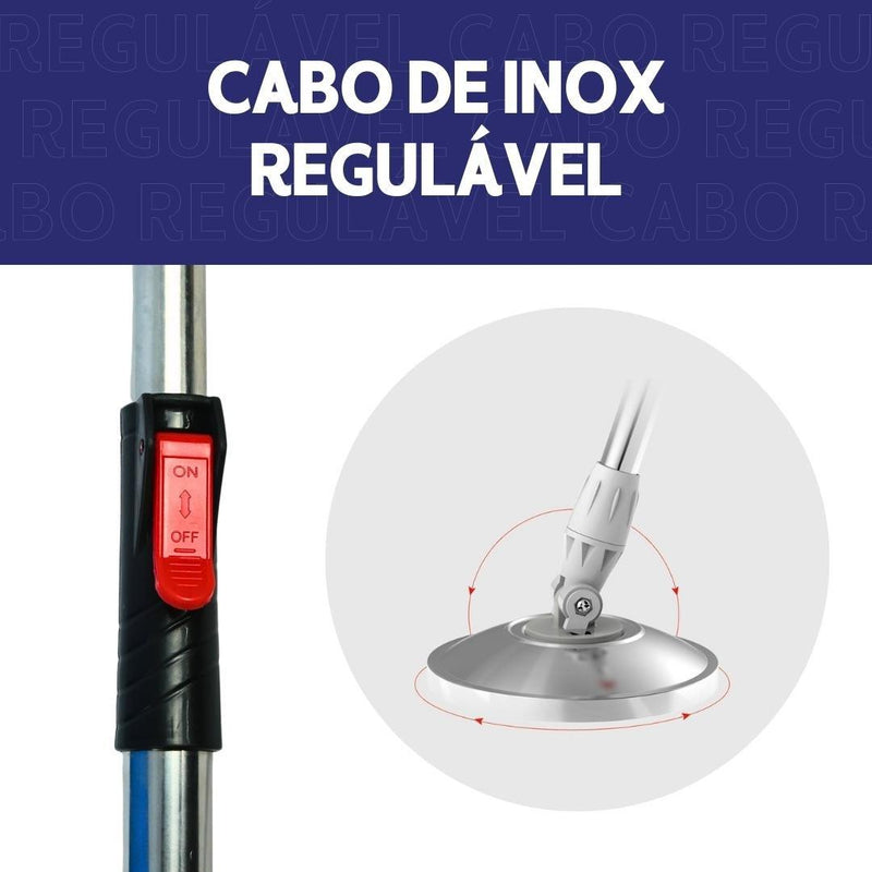 Mop Giratório Com Cesto Em Inox C/2 Refil e Dispense Para Sabão - Loja Easy Express